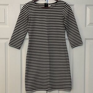Old Navy Black & White Striped Long Sleeve Dress